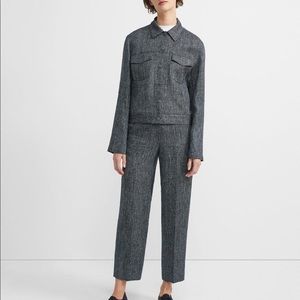 Theory Trucker Jacket in Herringbone Melange